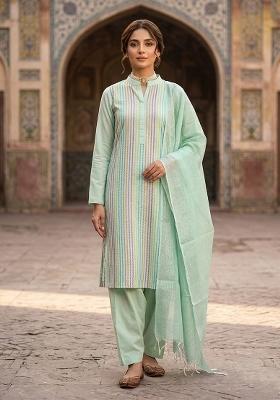 Pink Embroidery Silk Kurta Set