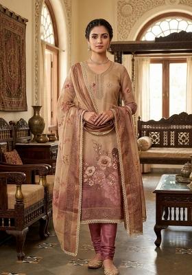Multicolor Printed Silk Kurta Set