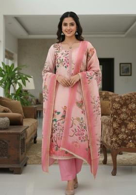 Multicolor Printed Cotton Kurta Set