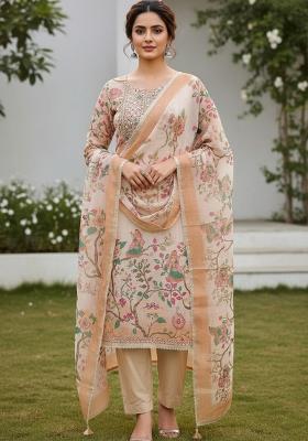 Multicolor Printed Cotton Kurta Set
