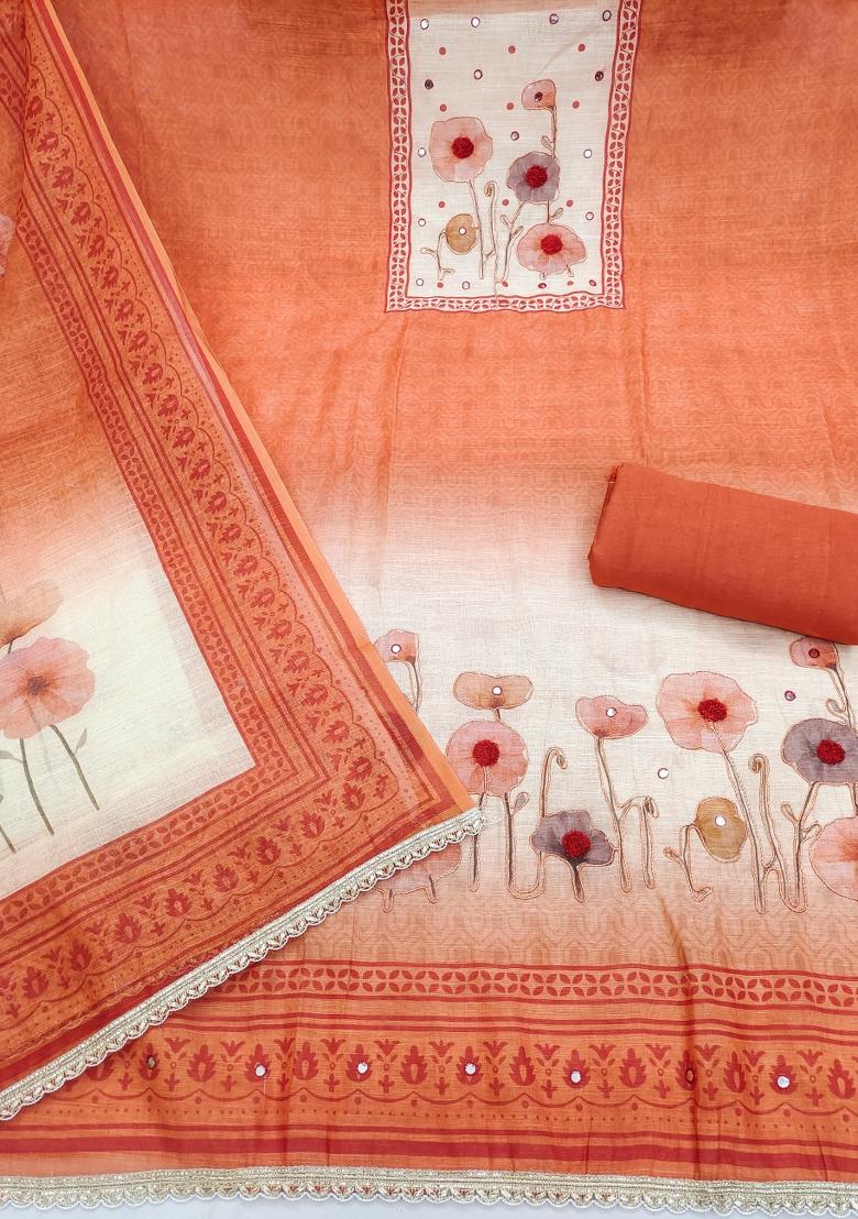Multicolor Printed Cotton Kurta Set - Indya