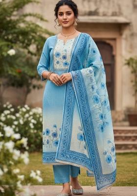 Multicolor Printed Cotton Kurta Set