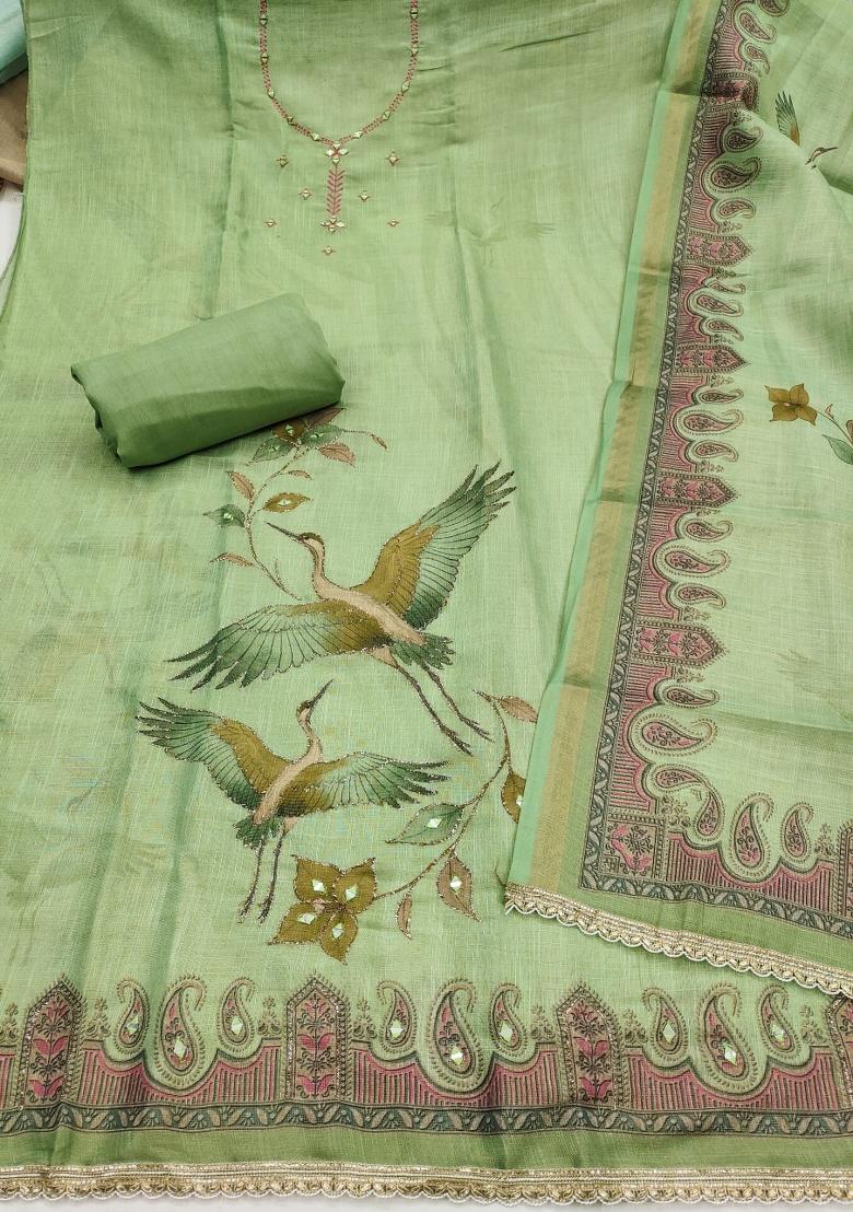 Multicolor Printed Cotton Kurta Set - Indya
