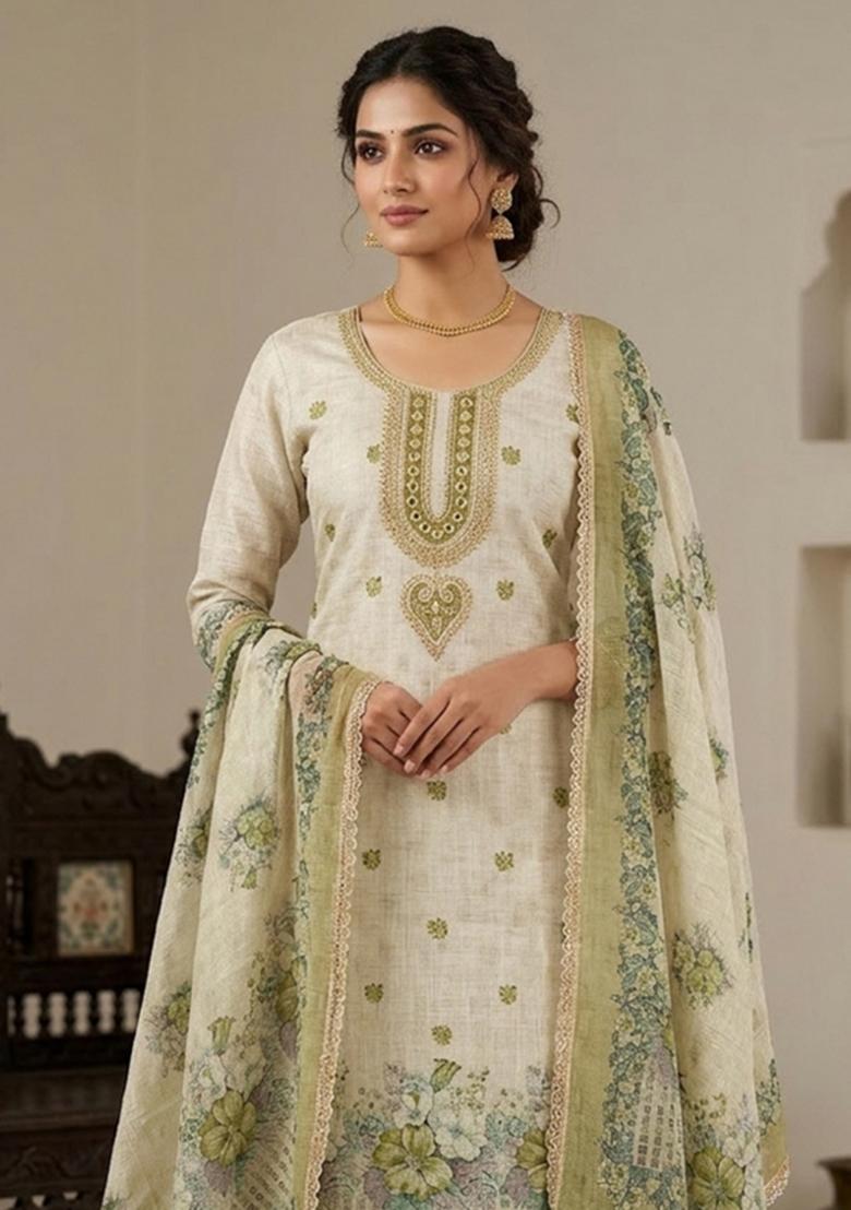 Multicolor Printed Cotton Kurta Set - Indya