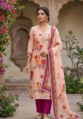 Green Printed Cotton Kurta Set