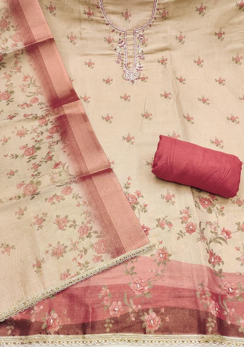 Multicolor Printed Cotton Kurta Set - Indya