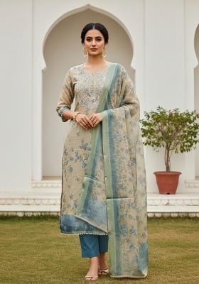 Multicolor Printed Cotton Kurta Set