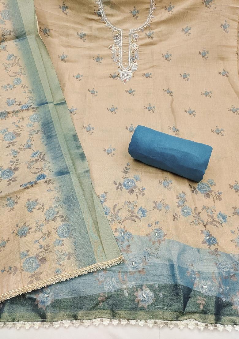 Multicolor Printed Cotton Kurta Set - Indya