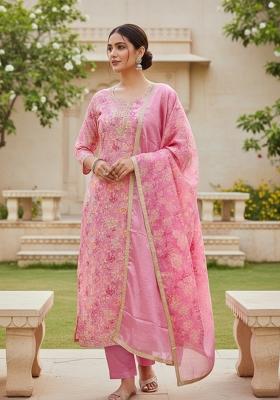 Multicolor Printed Modal Kurta Set