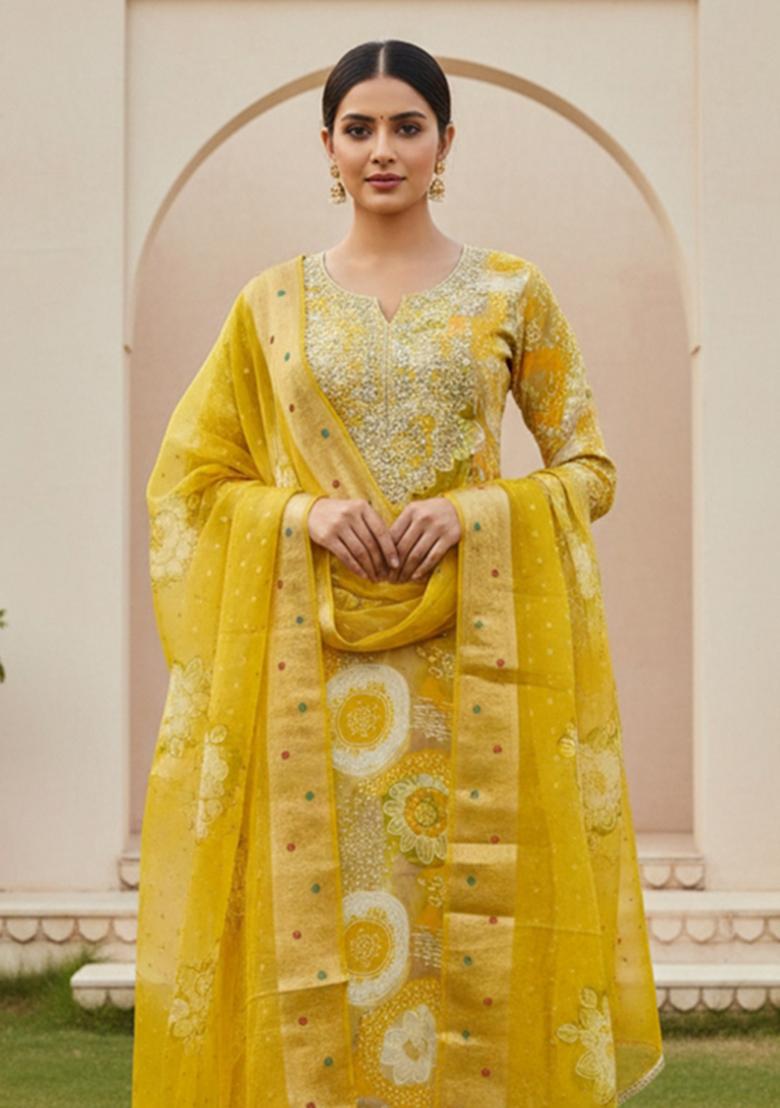 Multicolor Printed Modal Kurta Set - Indya