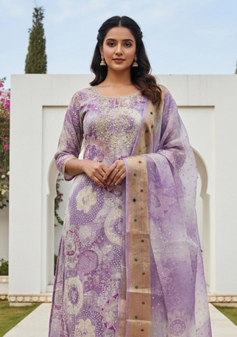 Multicolor Printed Modal Kurta Set - Indya