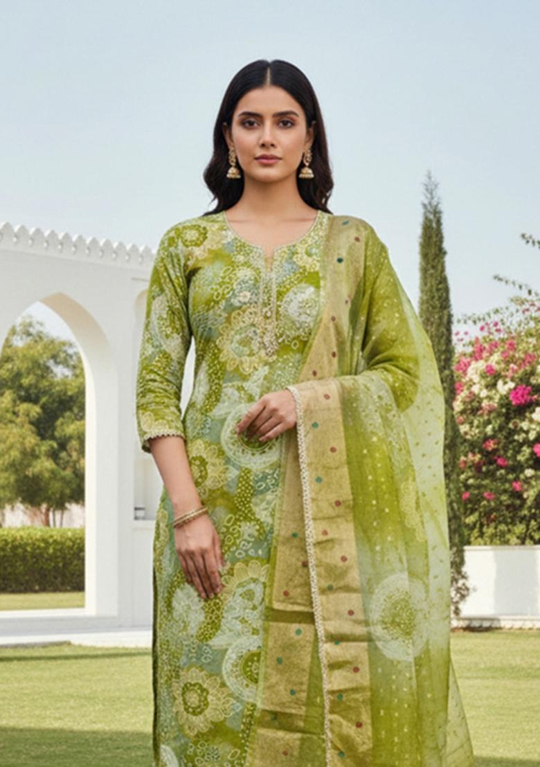 Multicolor Printed Modal Kurta Set - Indya