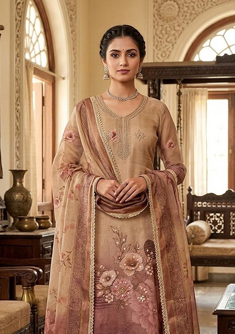 Multicolor Printed Cotton Kurta Set - Indya