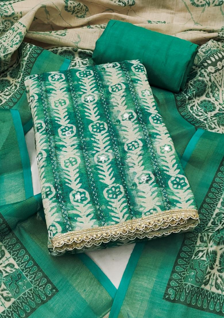 Multicolor Printed Cotton Kurta Set - Indya