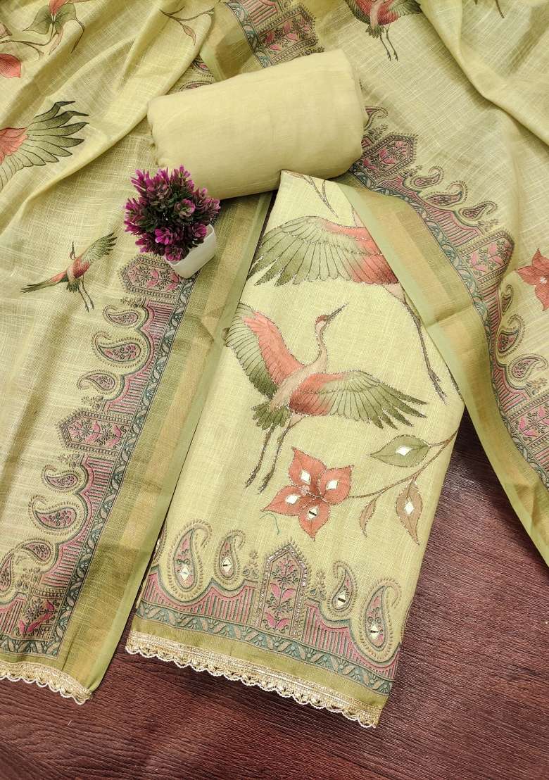 Multicolor Printed Cotton Kurta Set - Indya