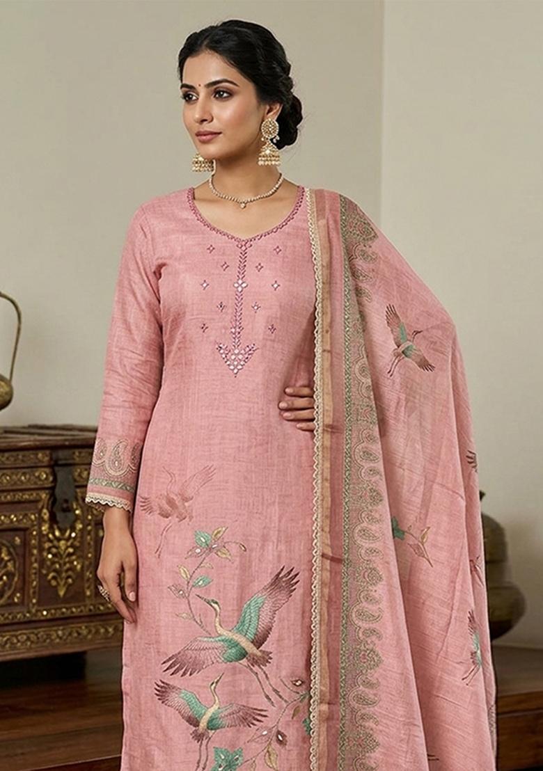 Multicolor Printed Cotton Kurta Set - Indya