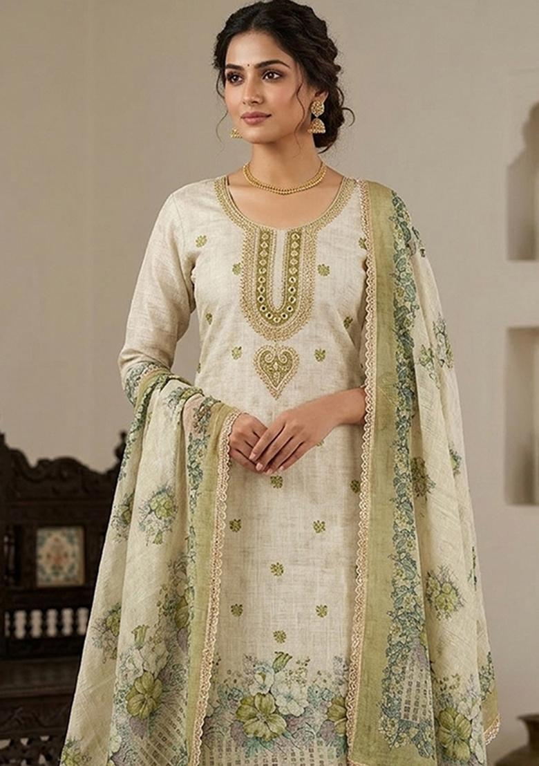 Multicolor Printed Cotton Kurta Set - Indya
