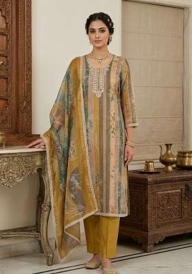Multicolor Printed Cotton Kurta Set