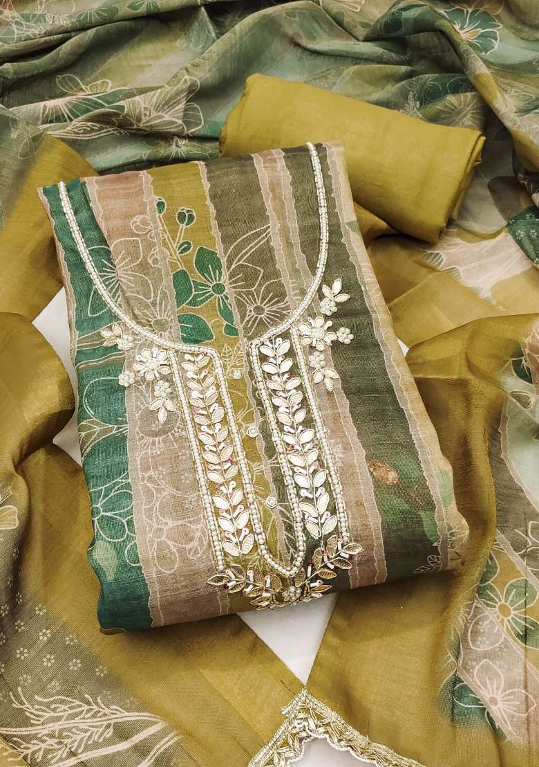 Multicolor Printed Cotton Kurta Set - Indya