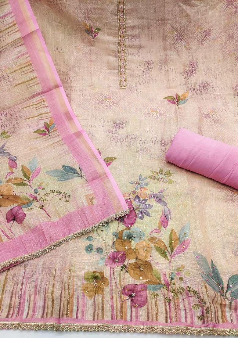 Multicolor Printed Cotton Kurta Set - Indya