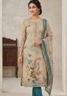 Multicolor Printed Cotton Kurta Set