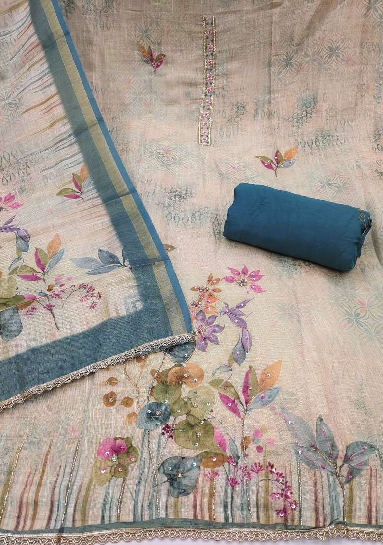 Multicolor Printed Cotton Kurta Set - Indya