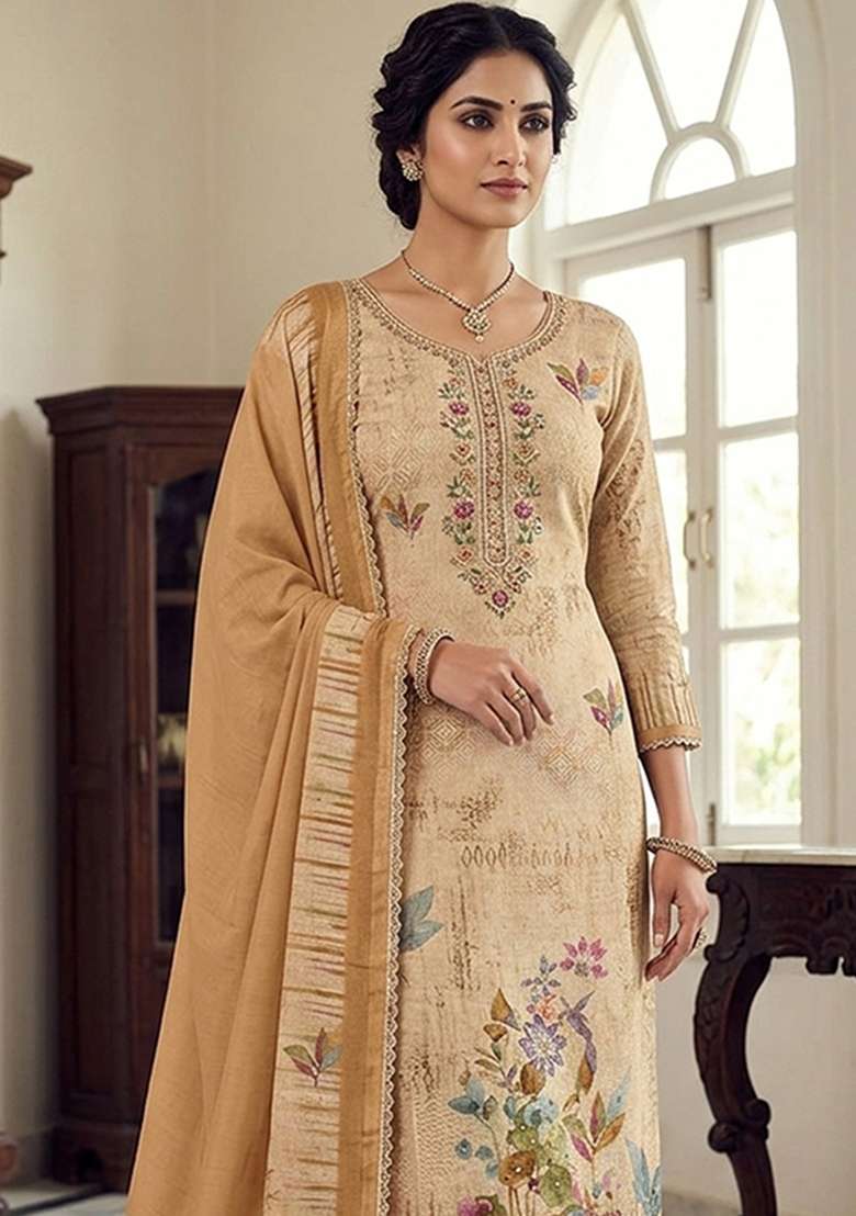 Multicolor Printed Cotton Kurta Set - Indya