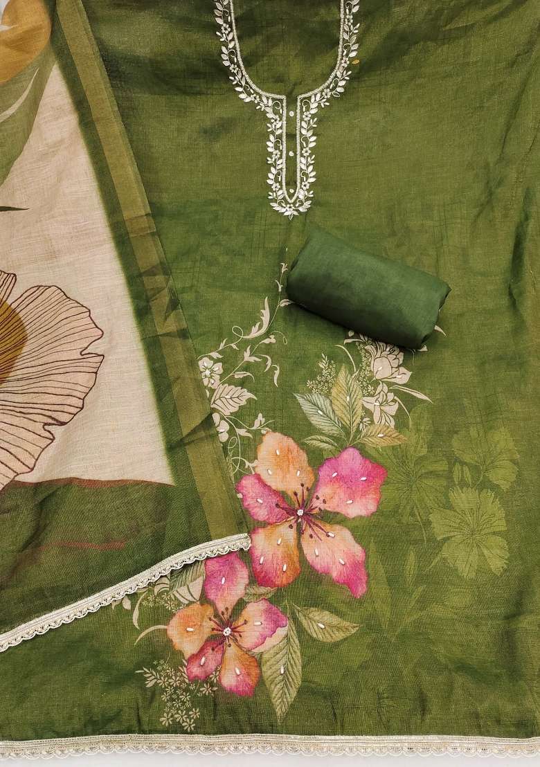 Multicolor Printed Cotton Kurta Set - Indya