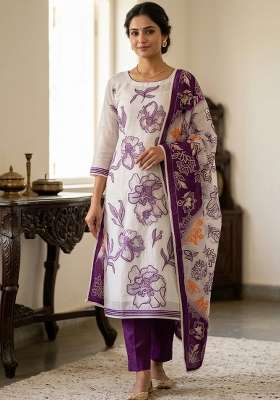 Multicolor Handwork Cotton Kurta Set