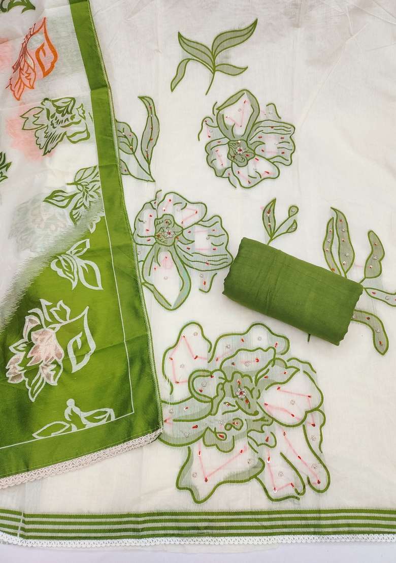 Multicolor Handwork Cotton Kurta Set - Indya