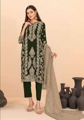 Black Sequin Work Silk Kurta Set