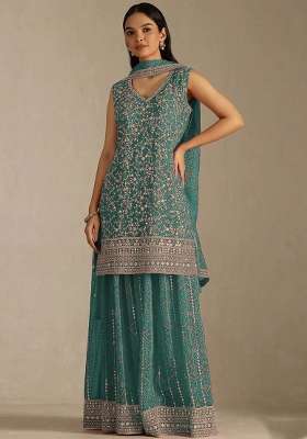 Rama Embroidered Georgette Kurta Set
