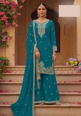 Rama Embroidered Georgette Kurta Set