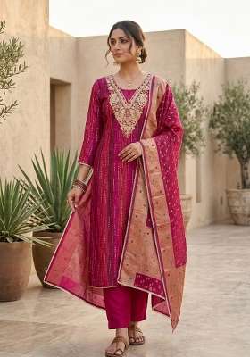 Multicolor Printed Cotton Material Suit Set