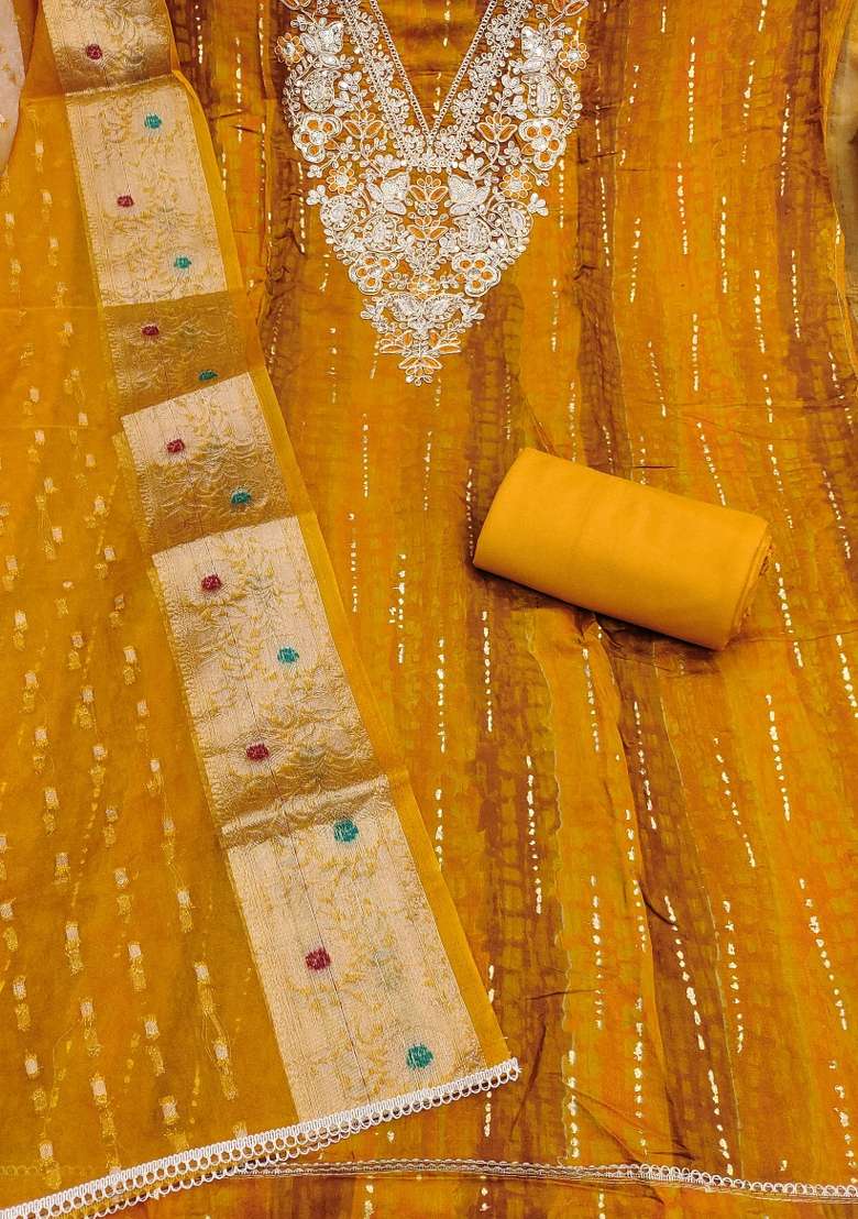Multicolor Printed Cotton Material Suit Set - Indya