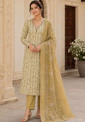 Multicolor Printed Cotton Material Suit Set