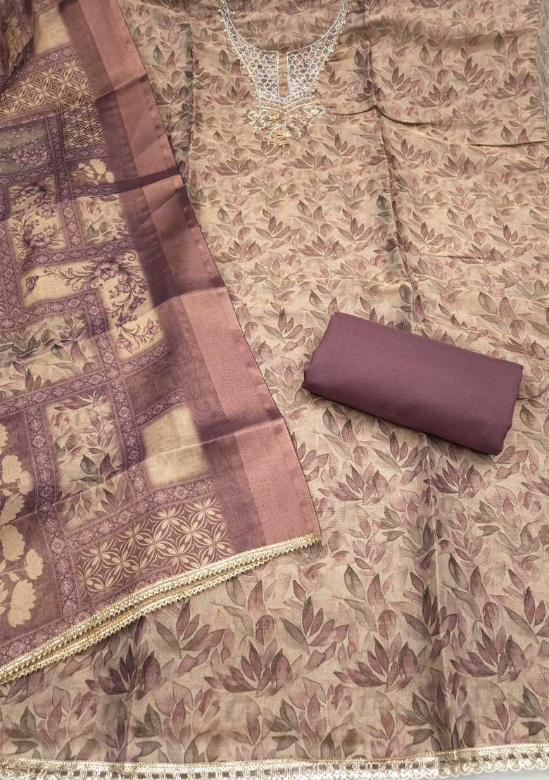 Multicolor Printed Cotton Material Suit Set - Indya