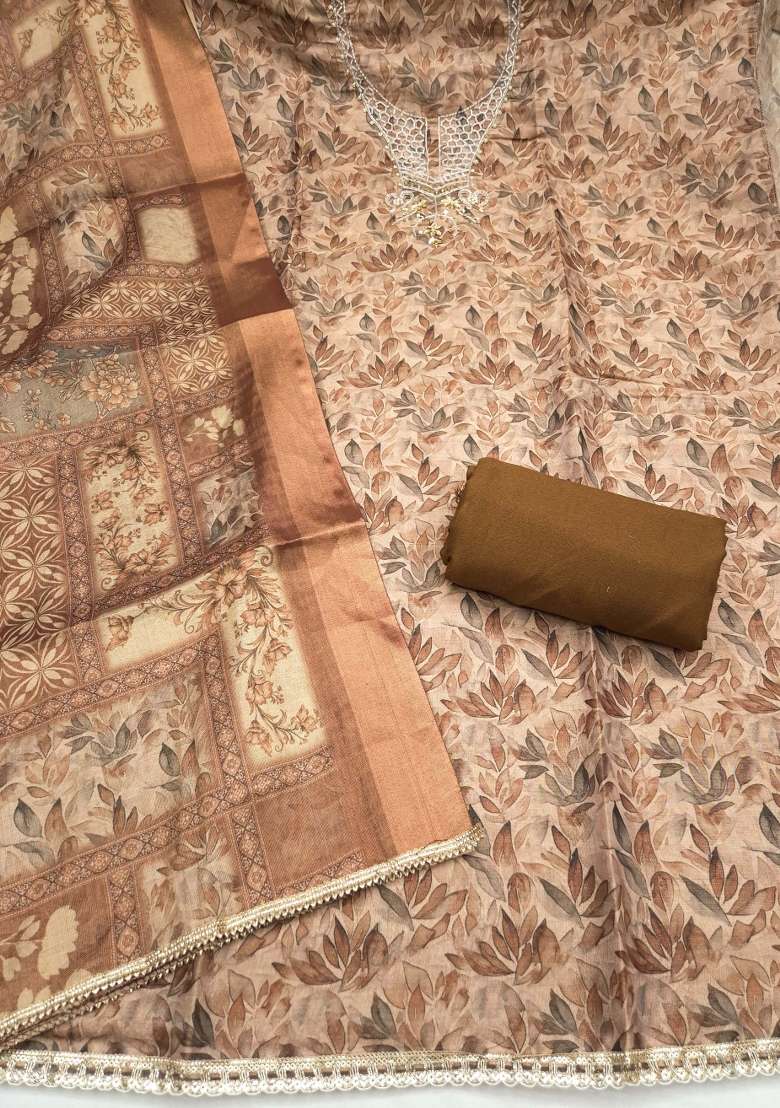 Multicolor Printed Cotton Material Suit Set - Indya