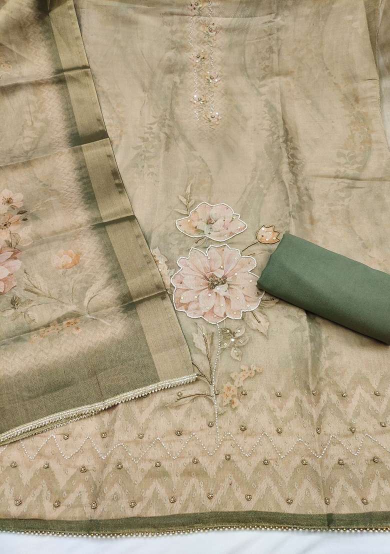 Multicolor Printed Cotton Material Suit Set - Indya