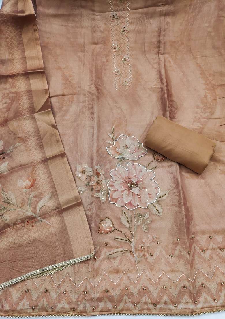 Multicolor Printed Cotton Material Suit Set - Indya