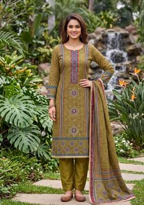 Multicolor Printed Silk Material Suit Set