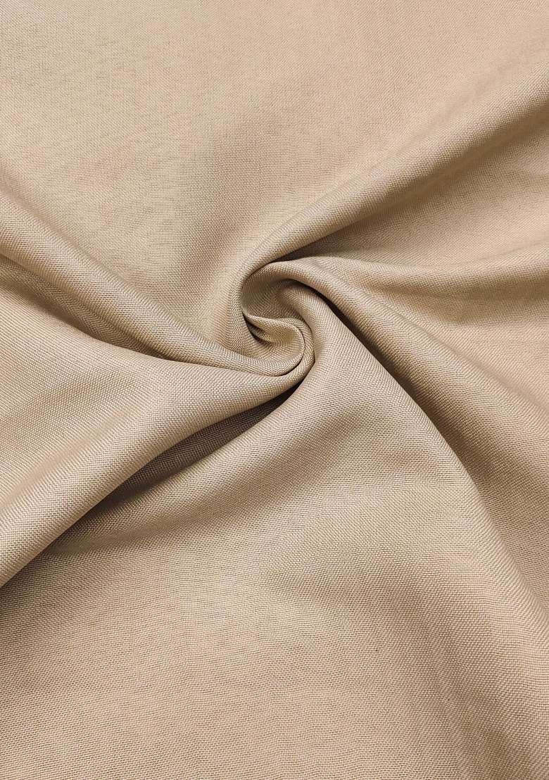 Beige Weaving Work Cotton Material Suit Set - Indya