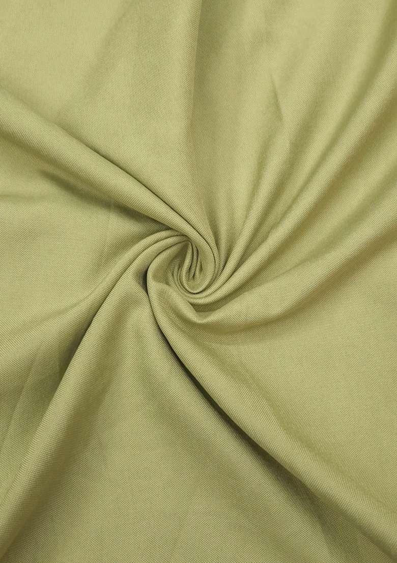 Light Green Beads Work Cotton Material Suit Set - Indya