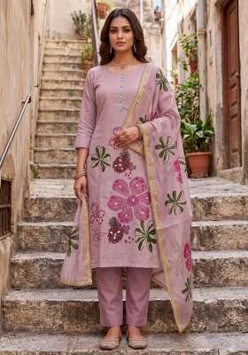 Multicolor Printed Cotton Material Suit Set