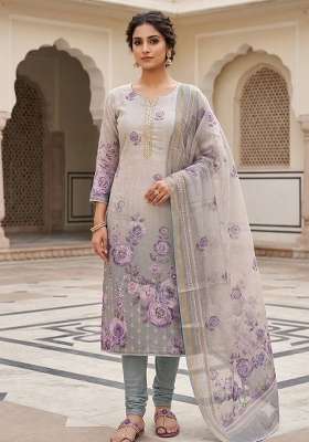 Multicolor Printed Cotton Material Suit Set