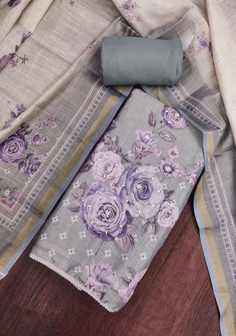 Multicolor Printed Cotton Material Suit Set - Indya
