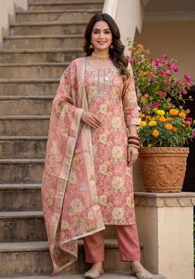 Multicolor Printed Cotton Material Suit Set