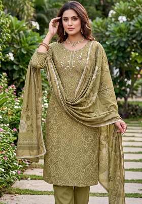 Multicolor Printed Cotton Material Suit Set