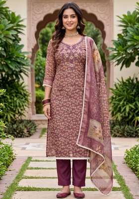 Multicolor Printed Cotton Material Suit Set