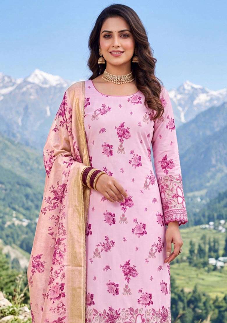 Multicolor Printed Cotton Material Suit Set - Indya